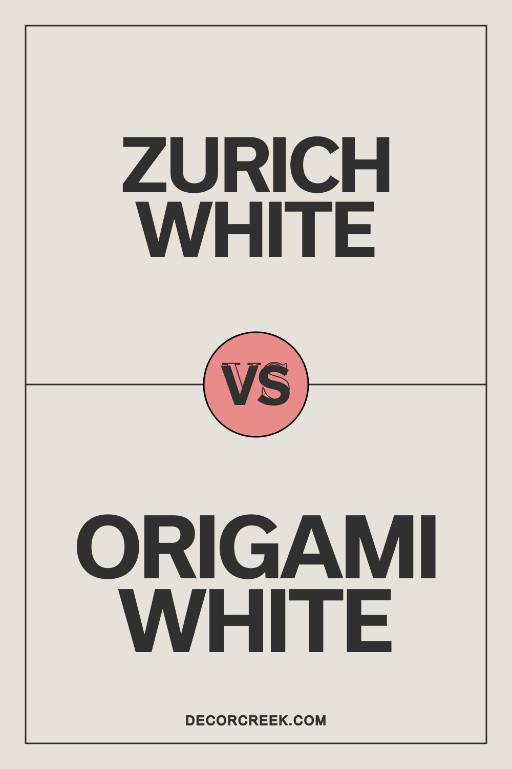 Origami White SW 7636 vs Zurich White SW 7626 by Sherwin Williams