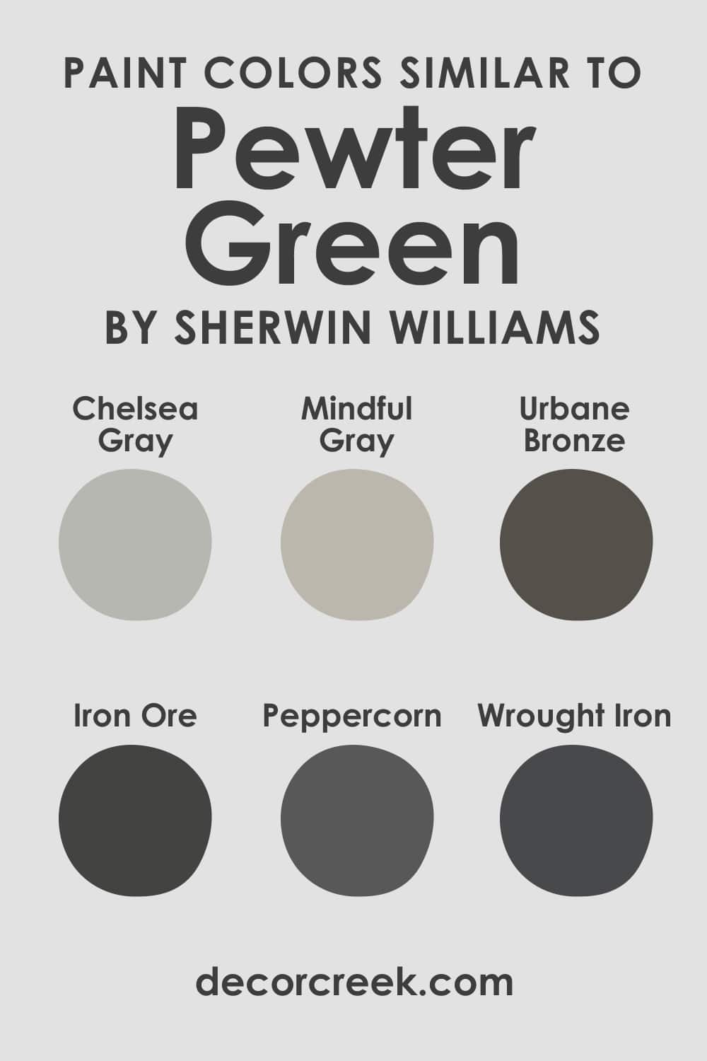 Colors Similar to Pewter Green SW-6208