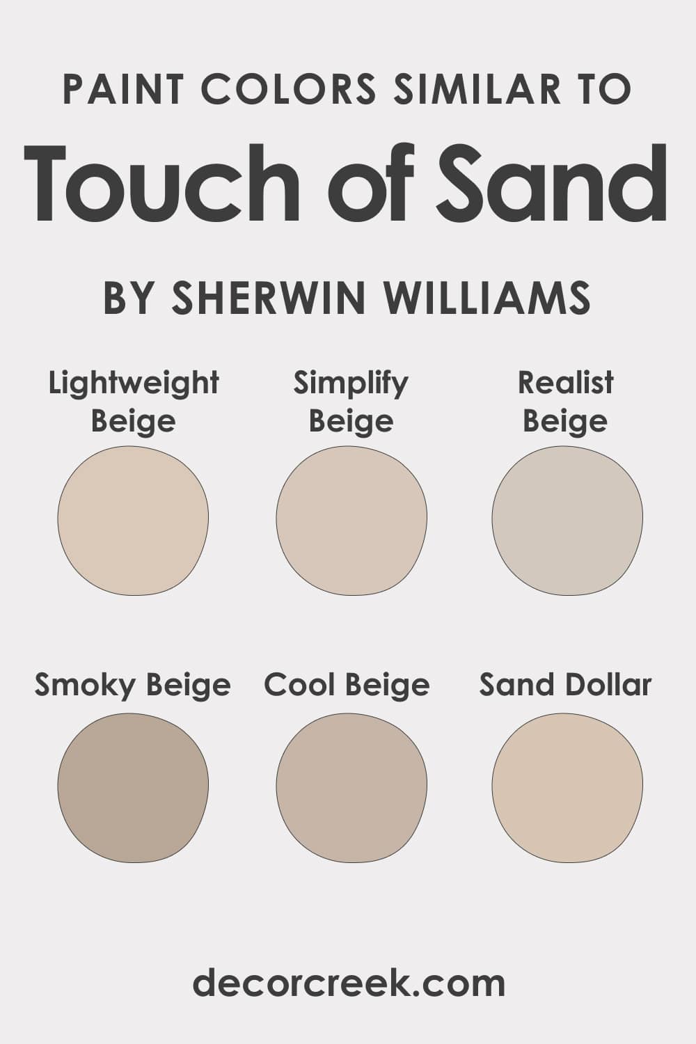 Paint Colors Similar to Touch of Sand SW-9085 Paint Color