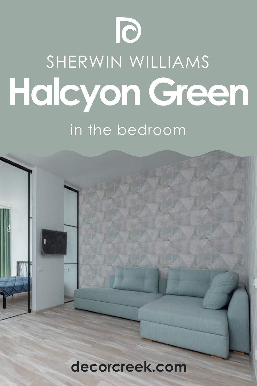 Halcyon Green SW-6213 in a Bedroom