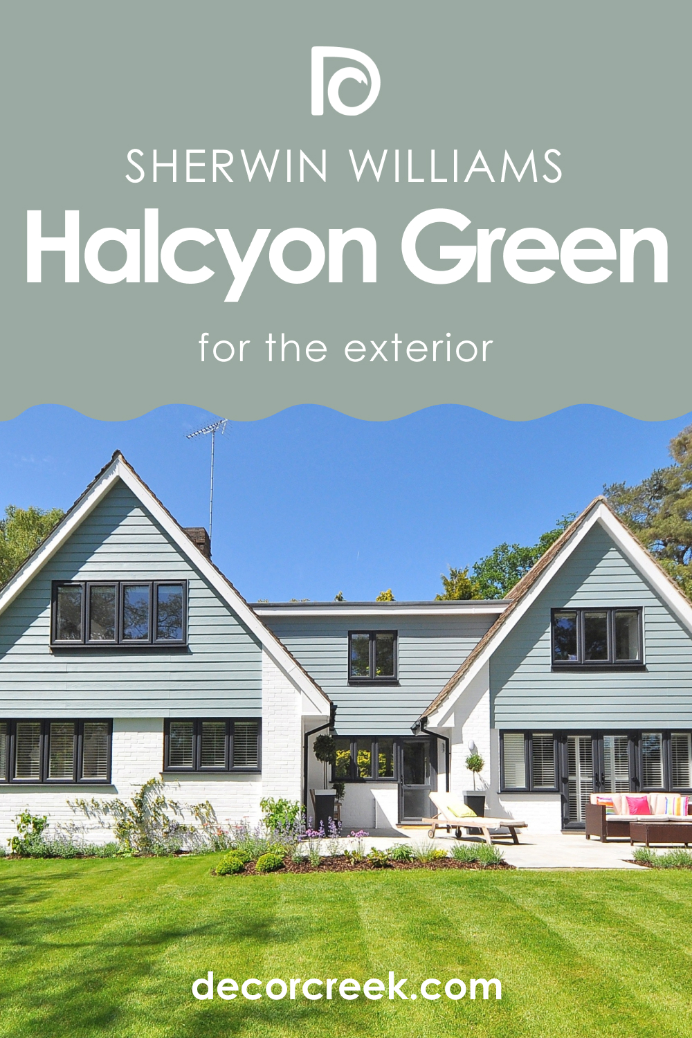 Exterior with Halcyon Green SW-6213