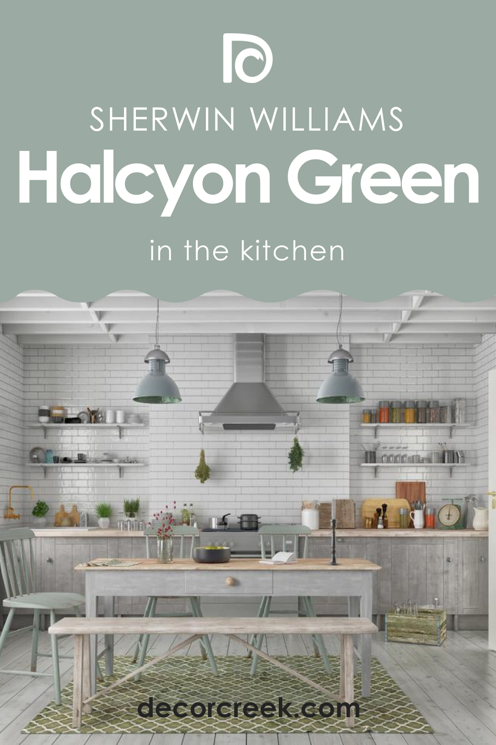 Halcyon Green SW-6213 in the Kitchen