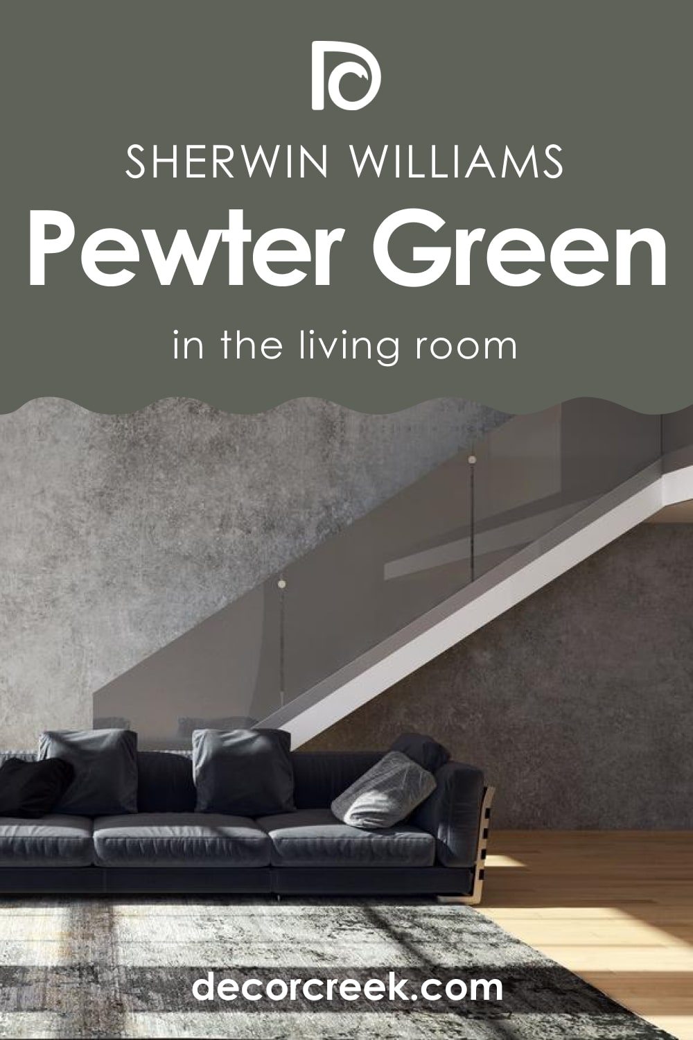 Pewter Green SW-6208 In a Living Room