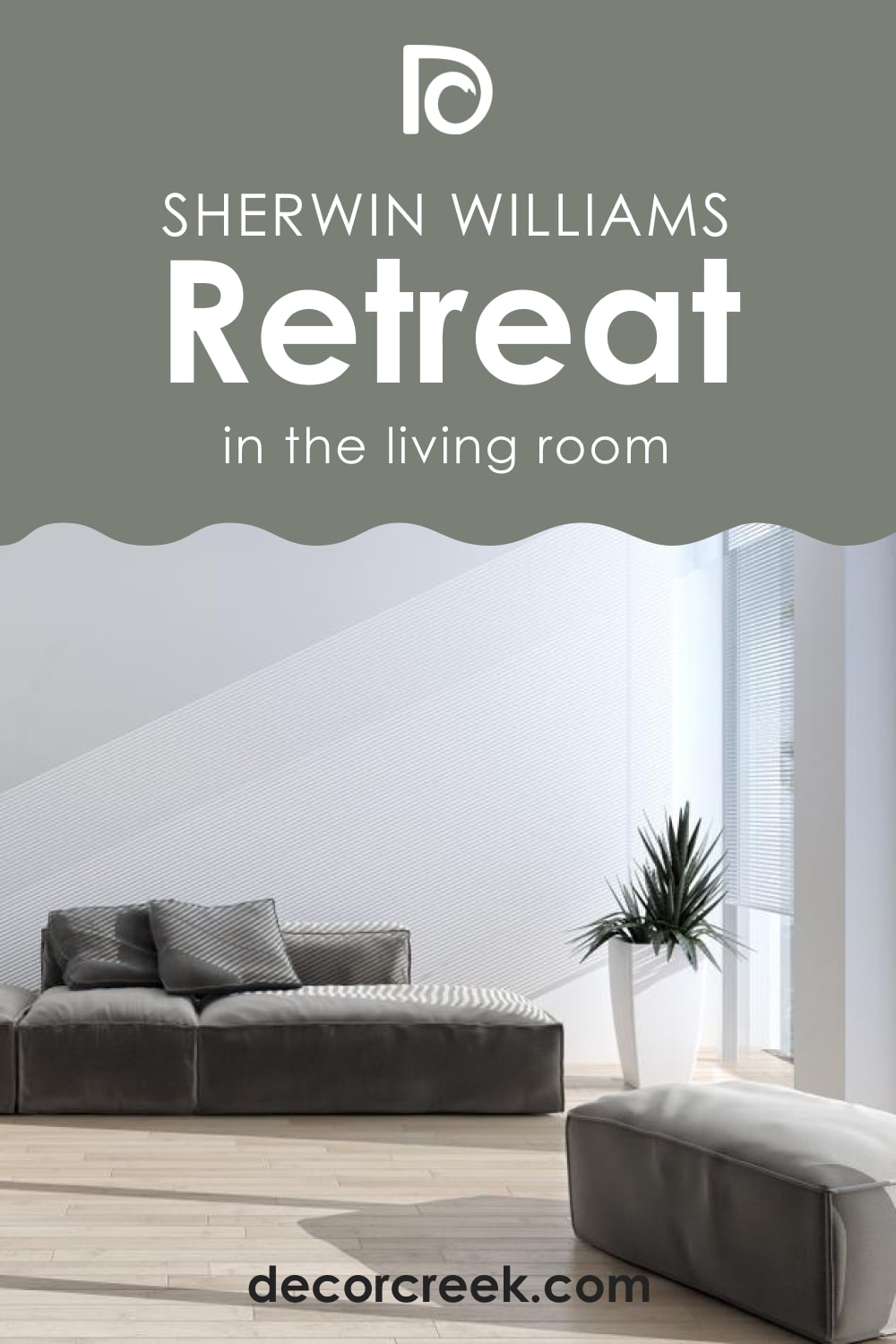 How Retreat by Sherwin-Williams Works In a Living Room?