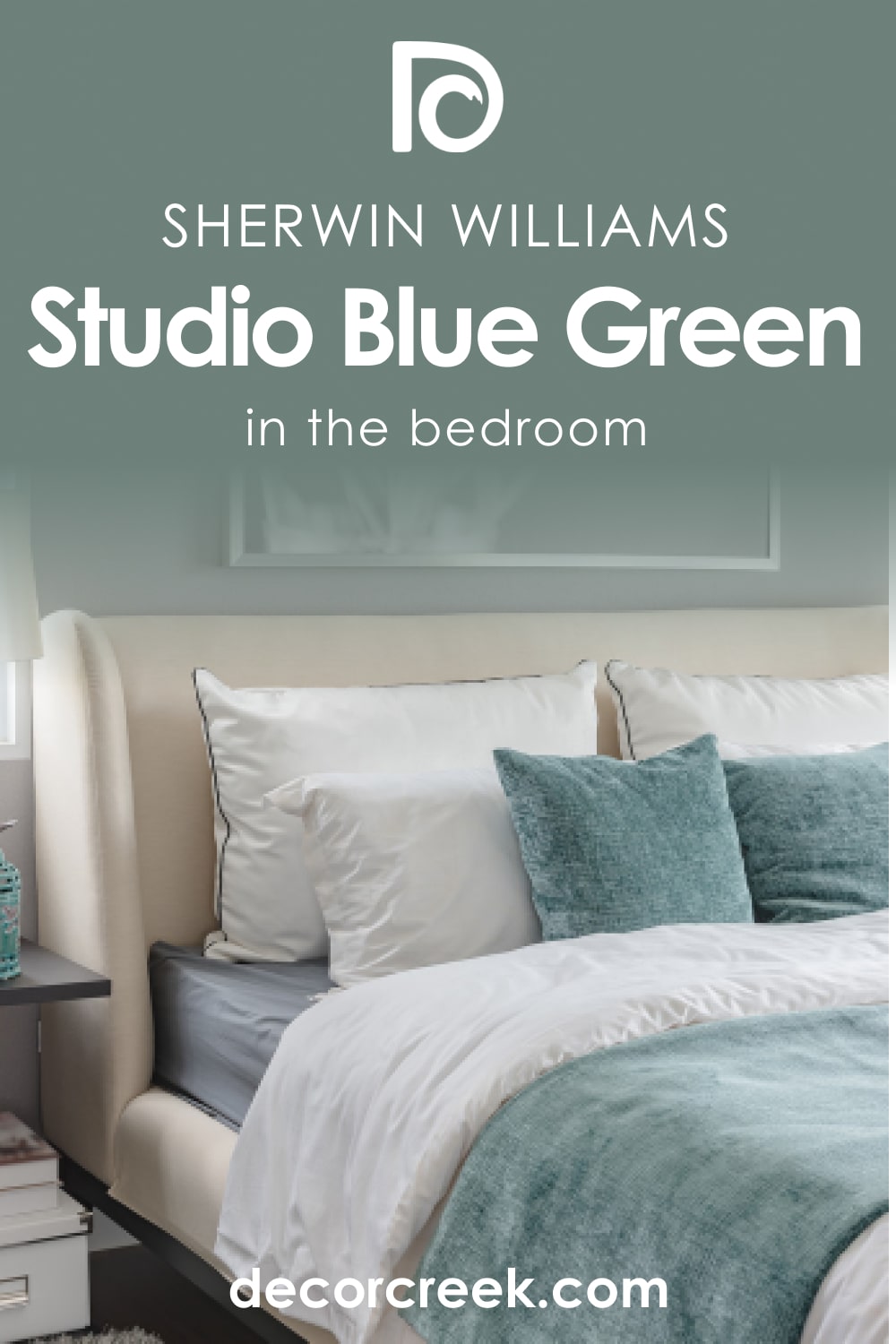 SW Studio Blue Green in a Bedroom