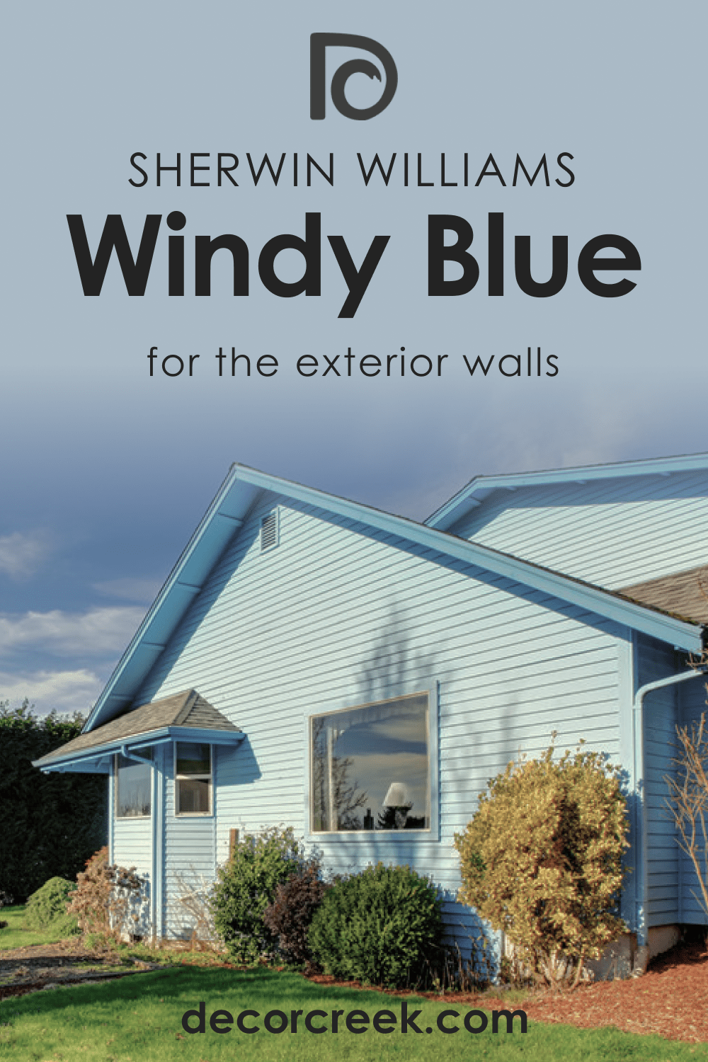 Sherwin-Williams Windy Blue On Exterior Walls