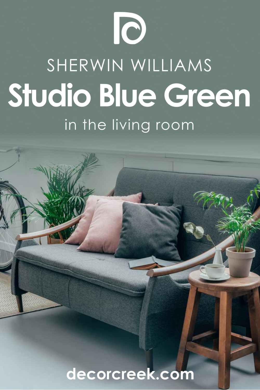 SW Studio Blue Green in the Living Room