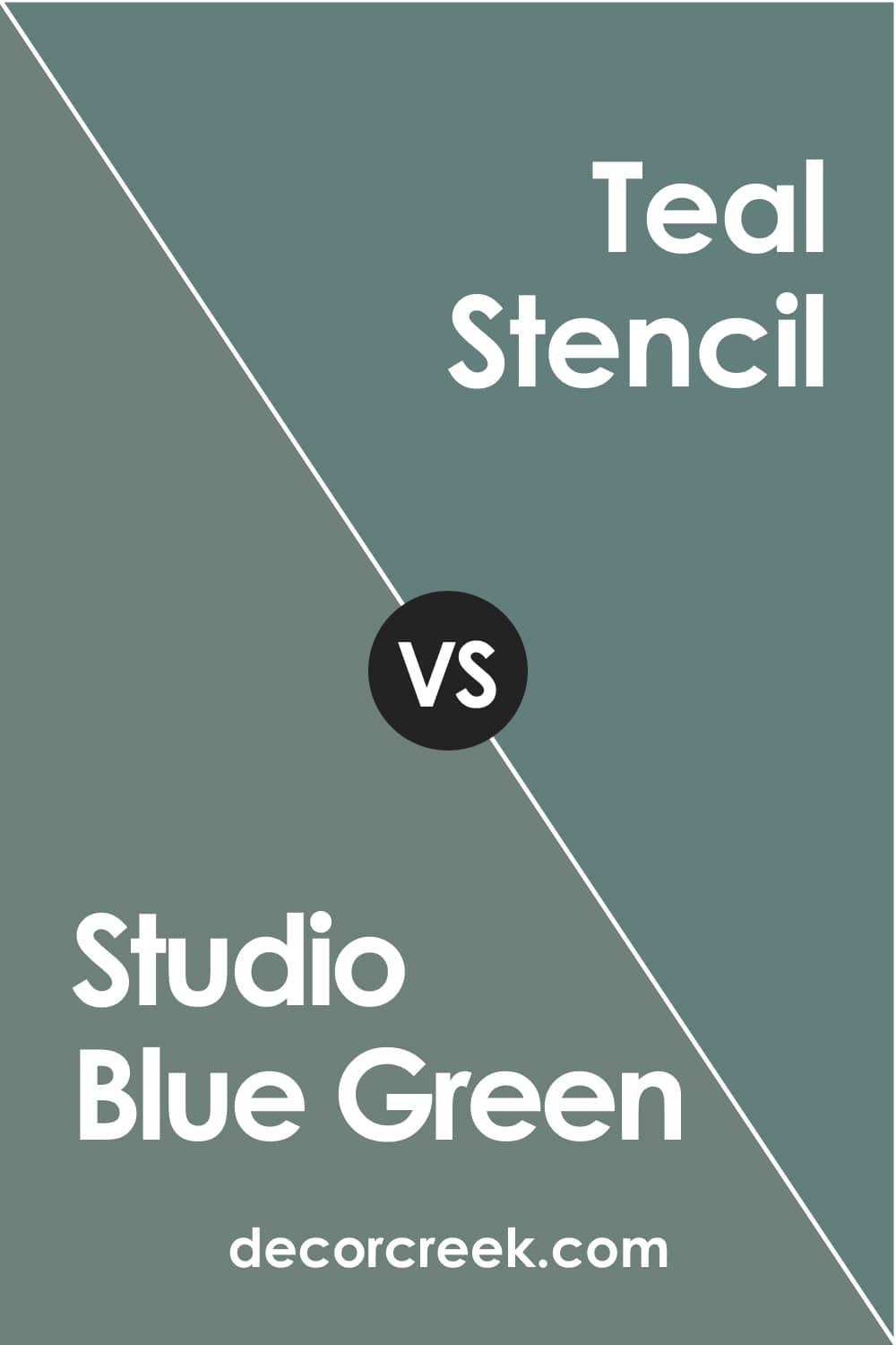 Studio Blue Green vs Teal Stencil