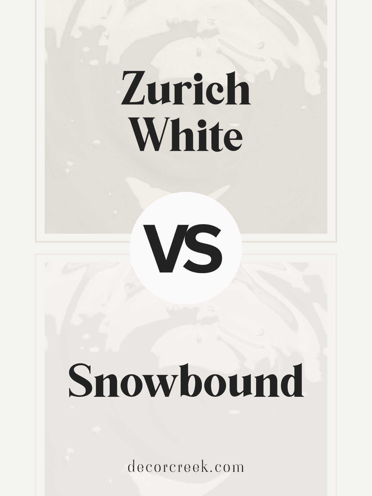 Zurich White SW 7626 vs Snowbound SW 7004 by Sherwin Williams