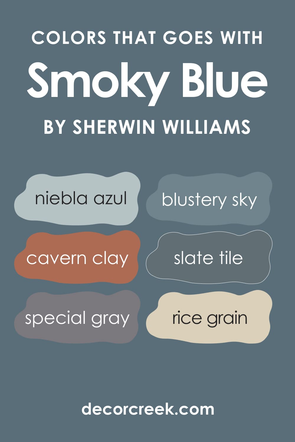 Colors That Go With Smoky Blue SW-7604 Paint Color