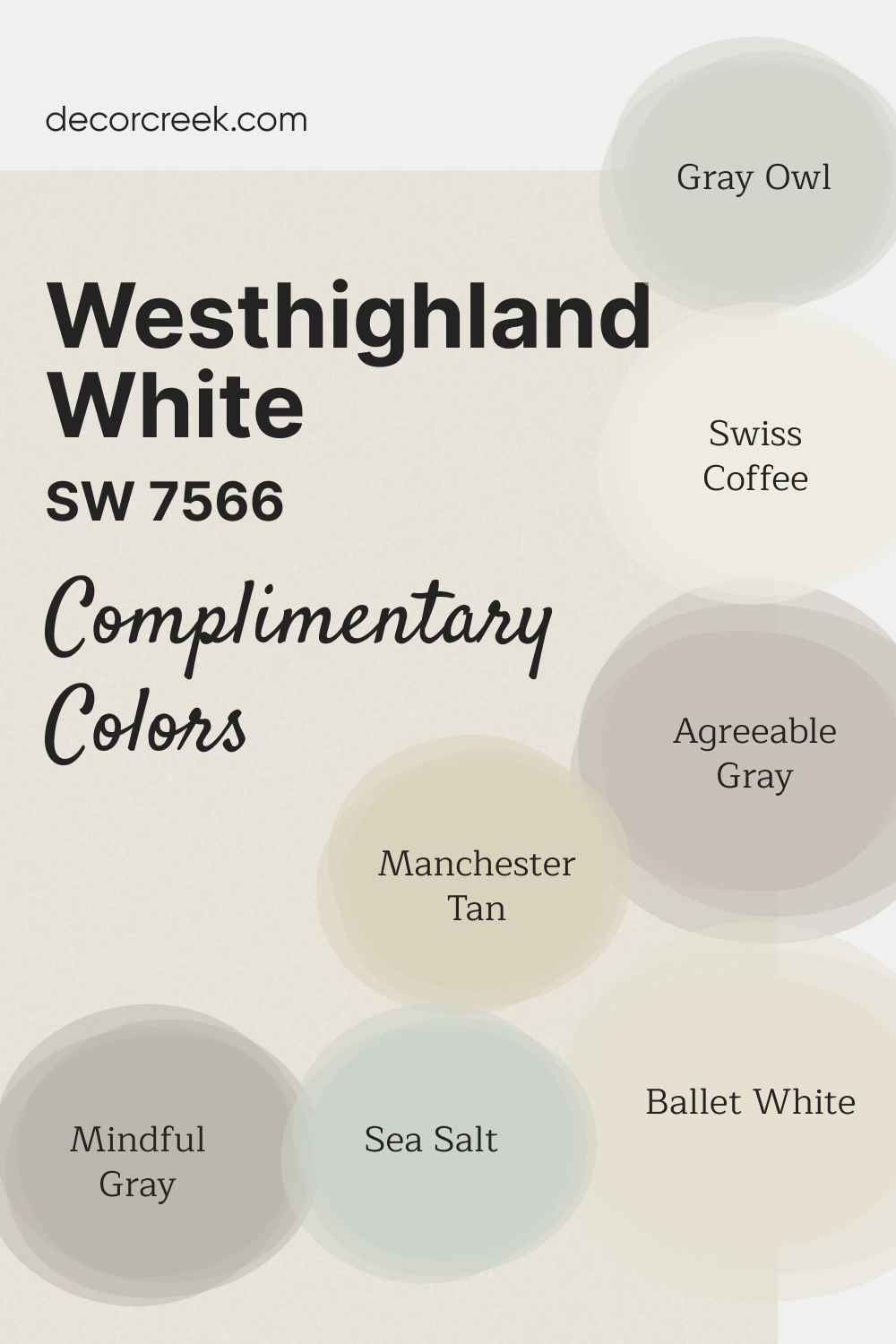 Complimentary Colors for Westhighland White SW 7566 Paint Color by Sherwin-Williams