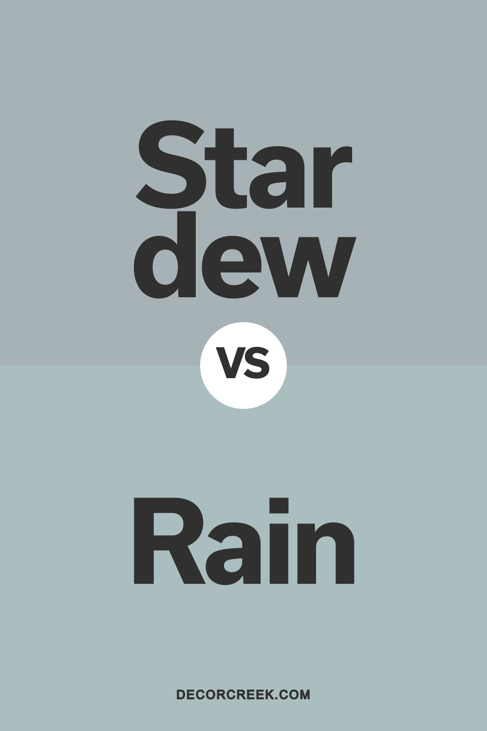 Sherwin Williams Stardew SW 9138 vs Rain SW 6219