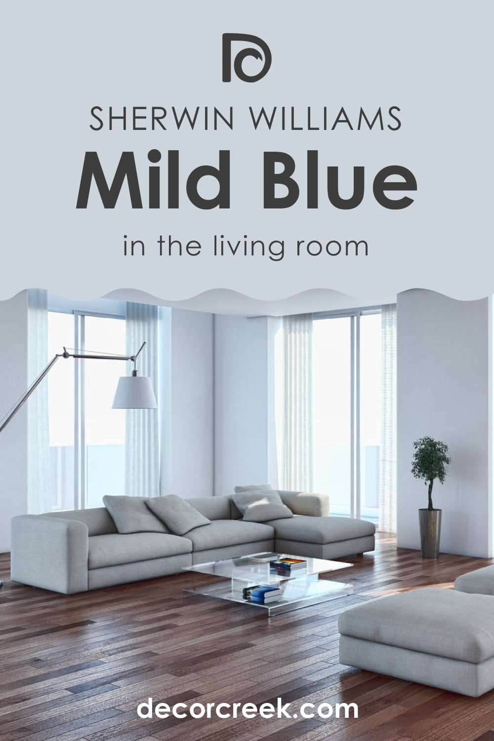Mild Blue SW-6533  in the Living Room