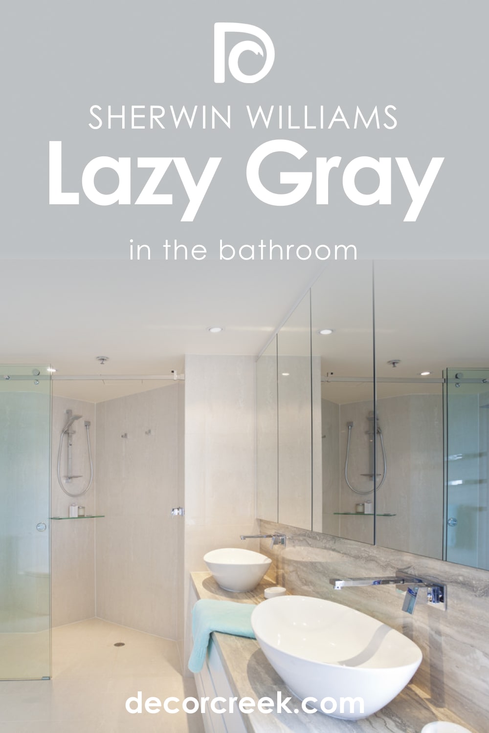 Lazy Gray SW-6254  with Bathroom