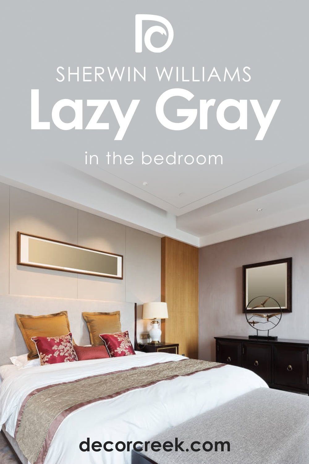 Lazy Gray SW-6254 in a Bedroom