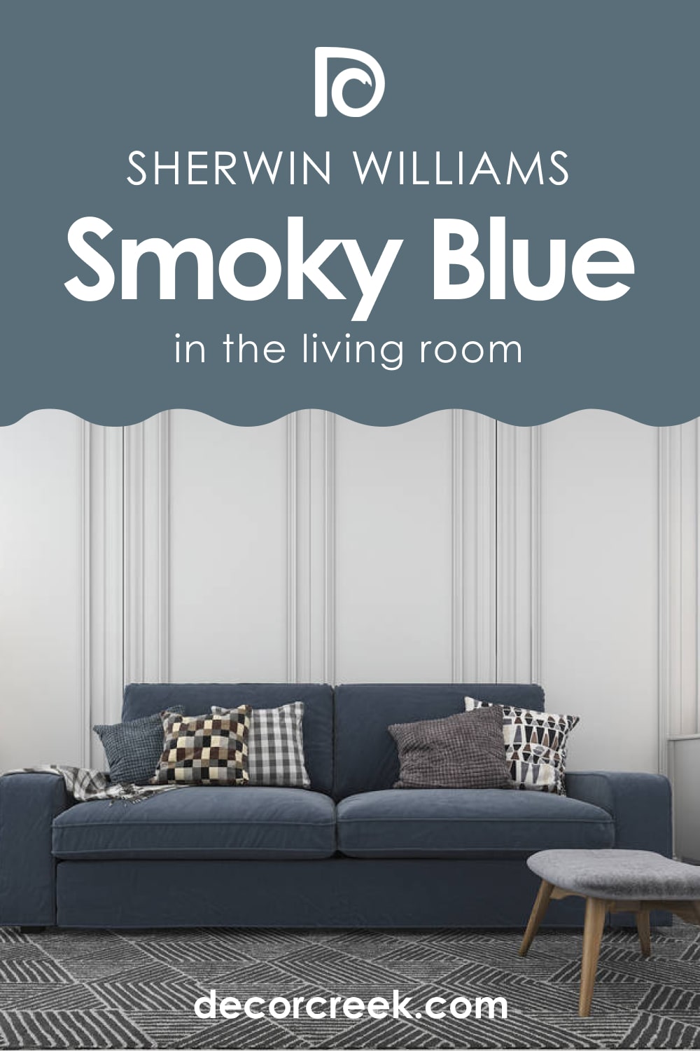 Smoky Blue SW-7604 in the Living Room