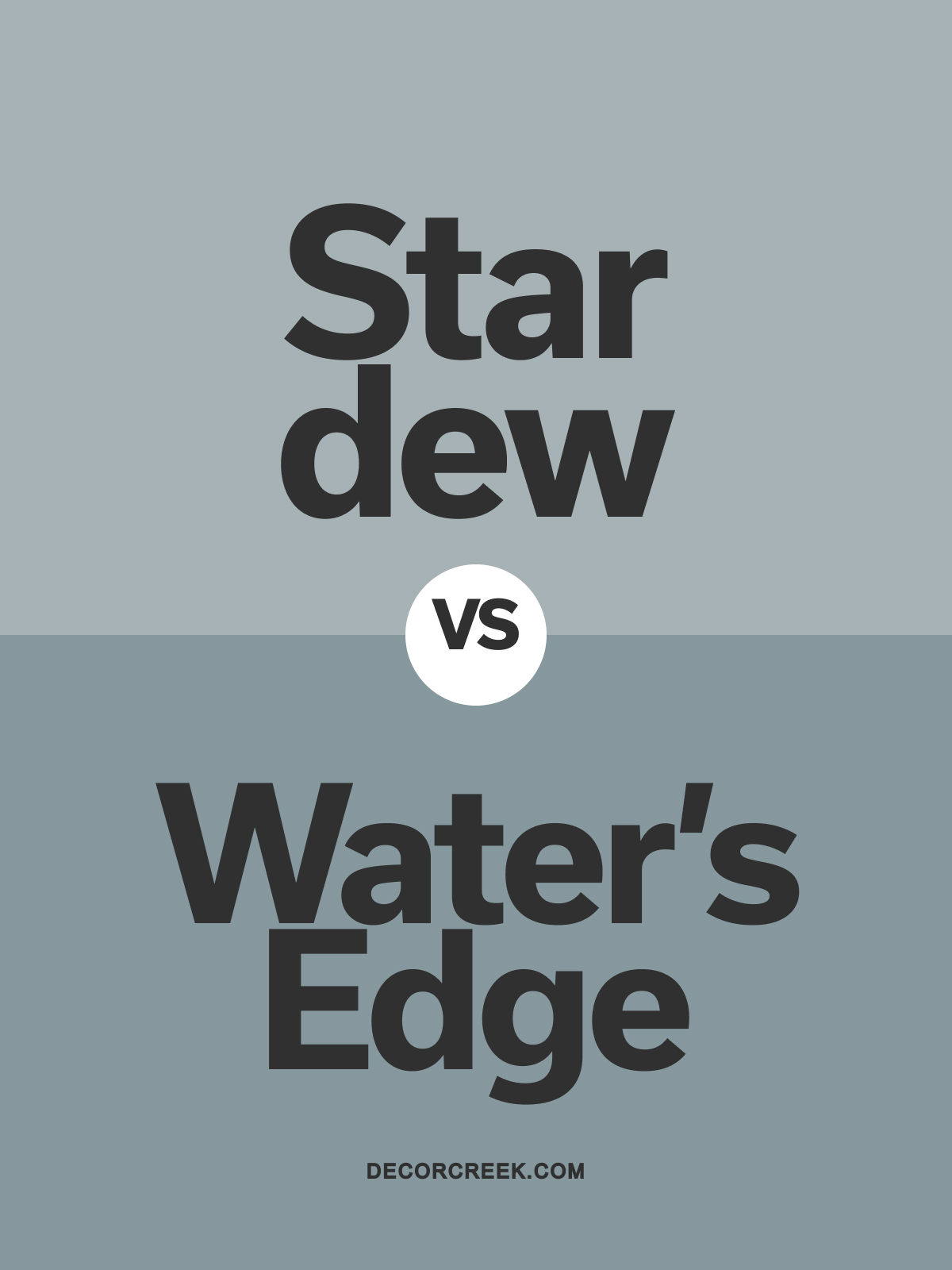 Water's Edge SW 9638 vs Stardew SW 9138 Sherwin Williams