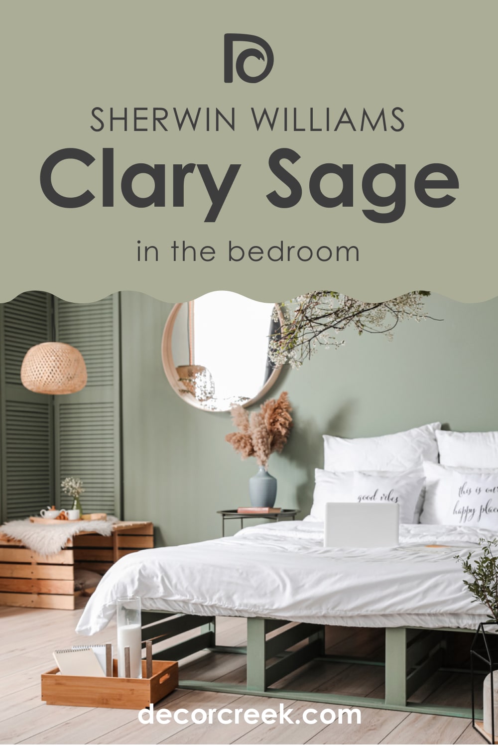 Clary Sage SW-6178 in a Bedroom