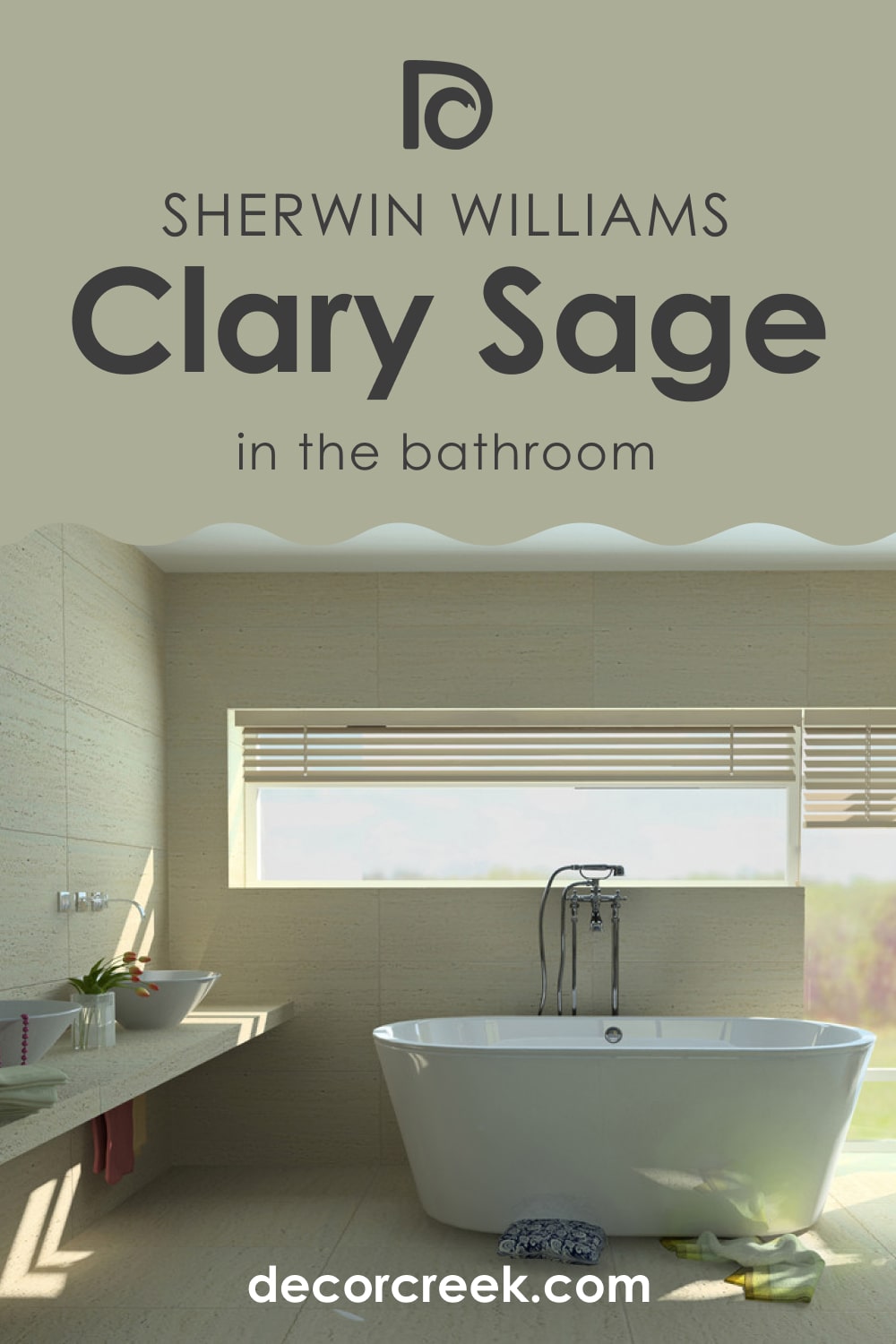 Clary Sage SW-6178 on the Bathroom