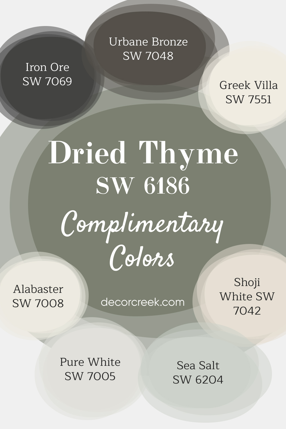 Complimentary Colors for Dried Thyme SW-6186 Paint Color by Sherwin-Williams