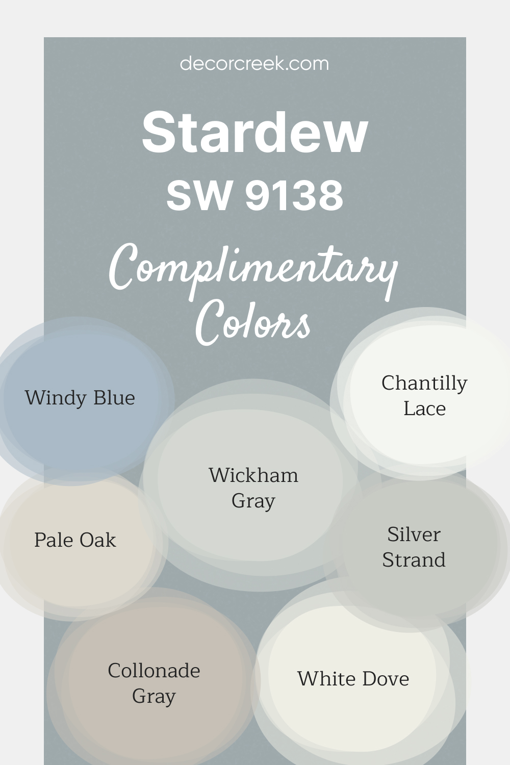 Complimentary Colors for Stardew SW-9138 Paint Color by Sherwin-Williams