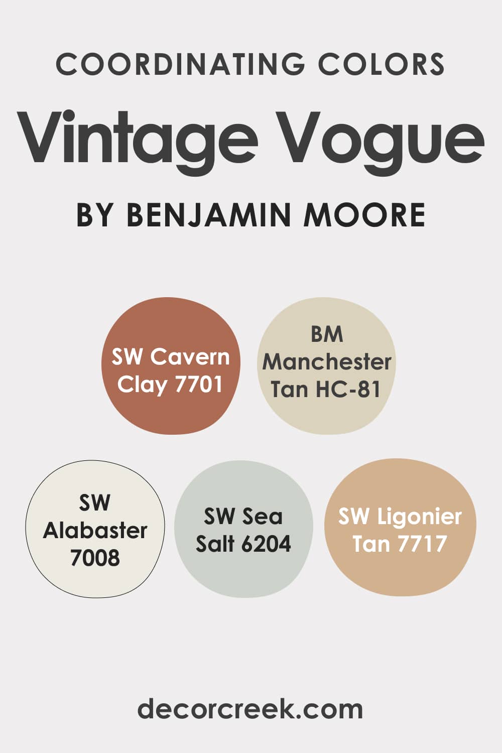 Vintage Vogue 462 Coordinating Colors