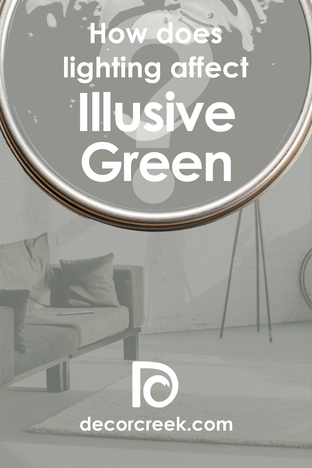 Lighting of Illusive Green SW-9164 Paint Color