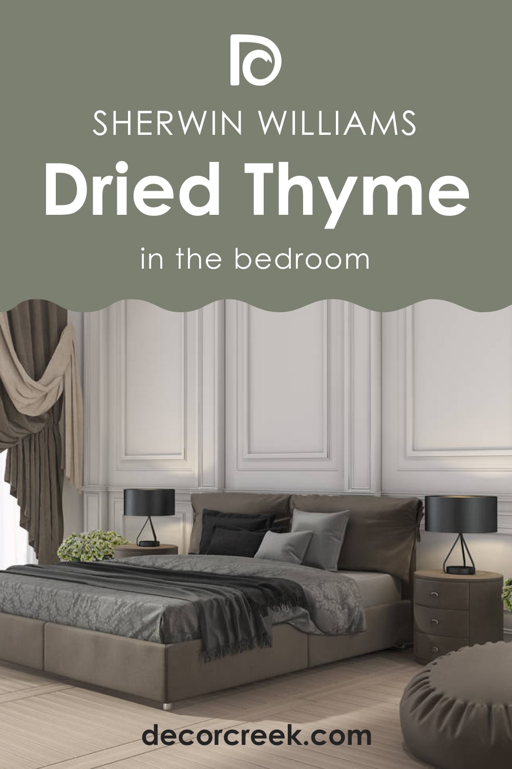 Dried Thyme SW-6186 in the Bedroom