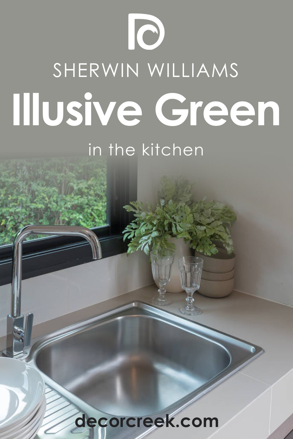 Illusive Green SW-9164 and Kitchen