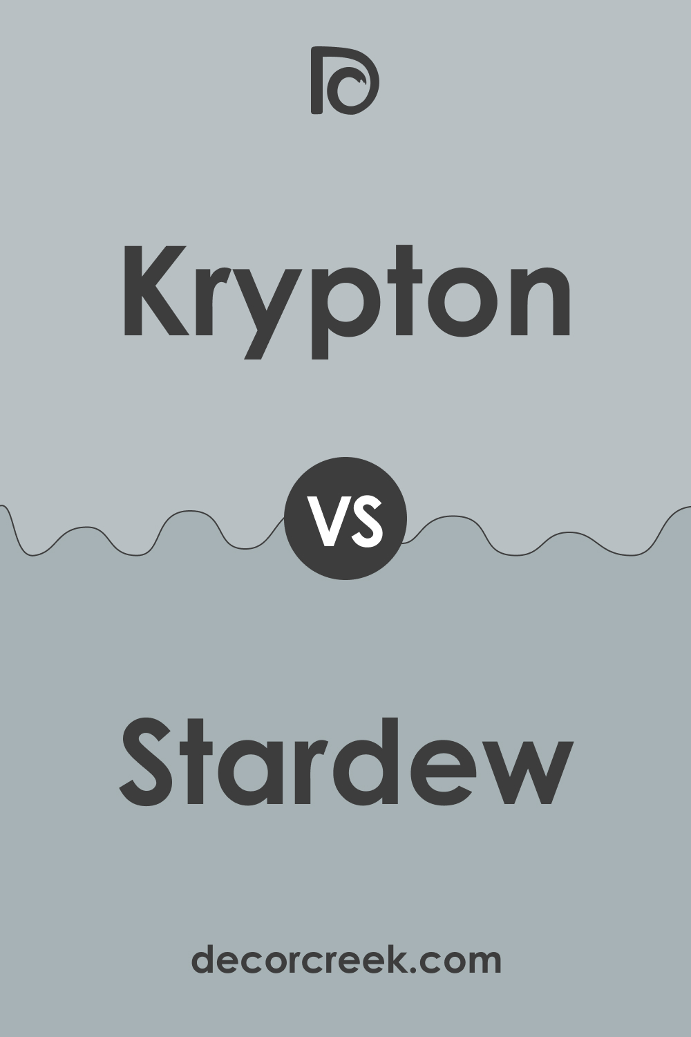 Stardew SW 9138 vs Krypton SW 6247 by Sherwin Williams