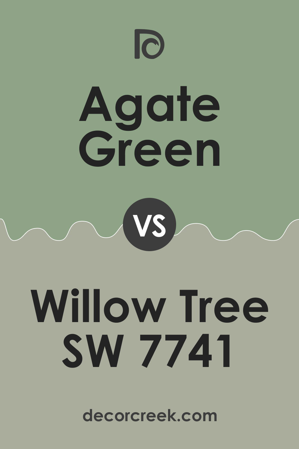Agate Green vs Willow Tree