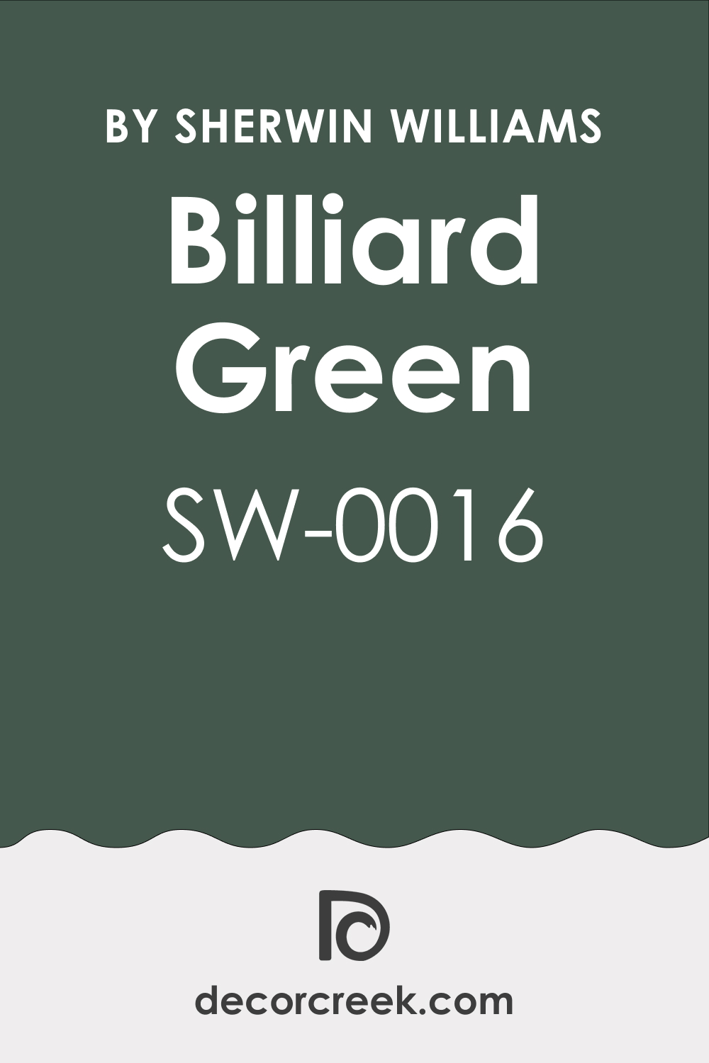 What Kind of Color Is Billiard Green SW 0016?