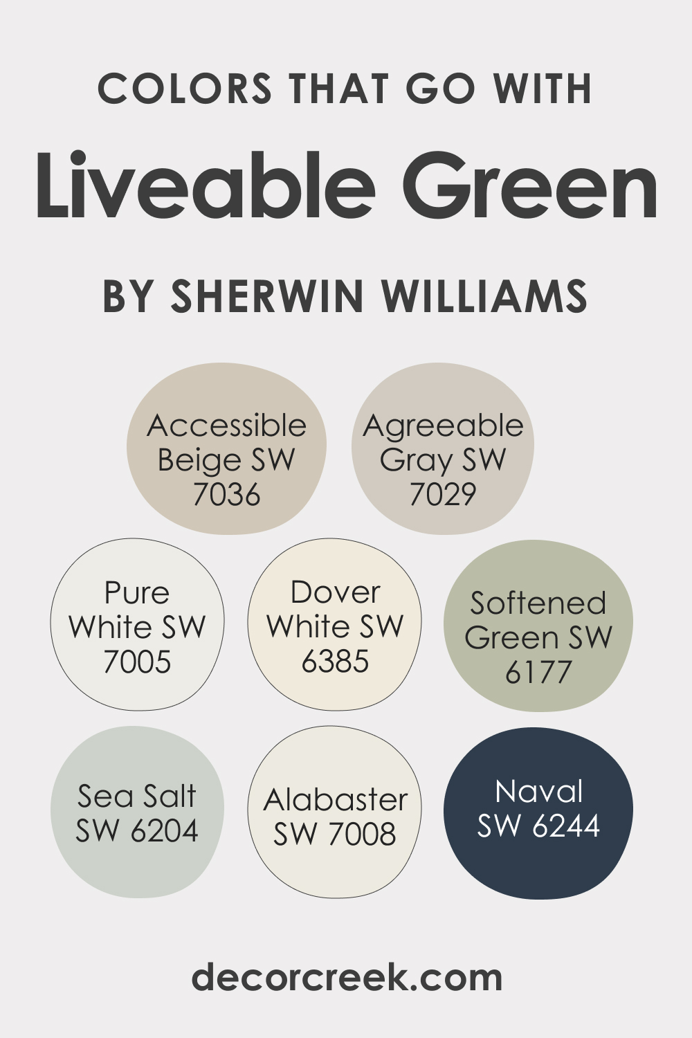 Colors That Go With Liveable Green SW 6176