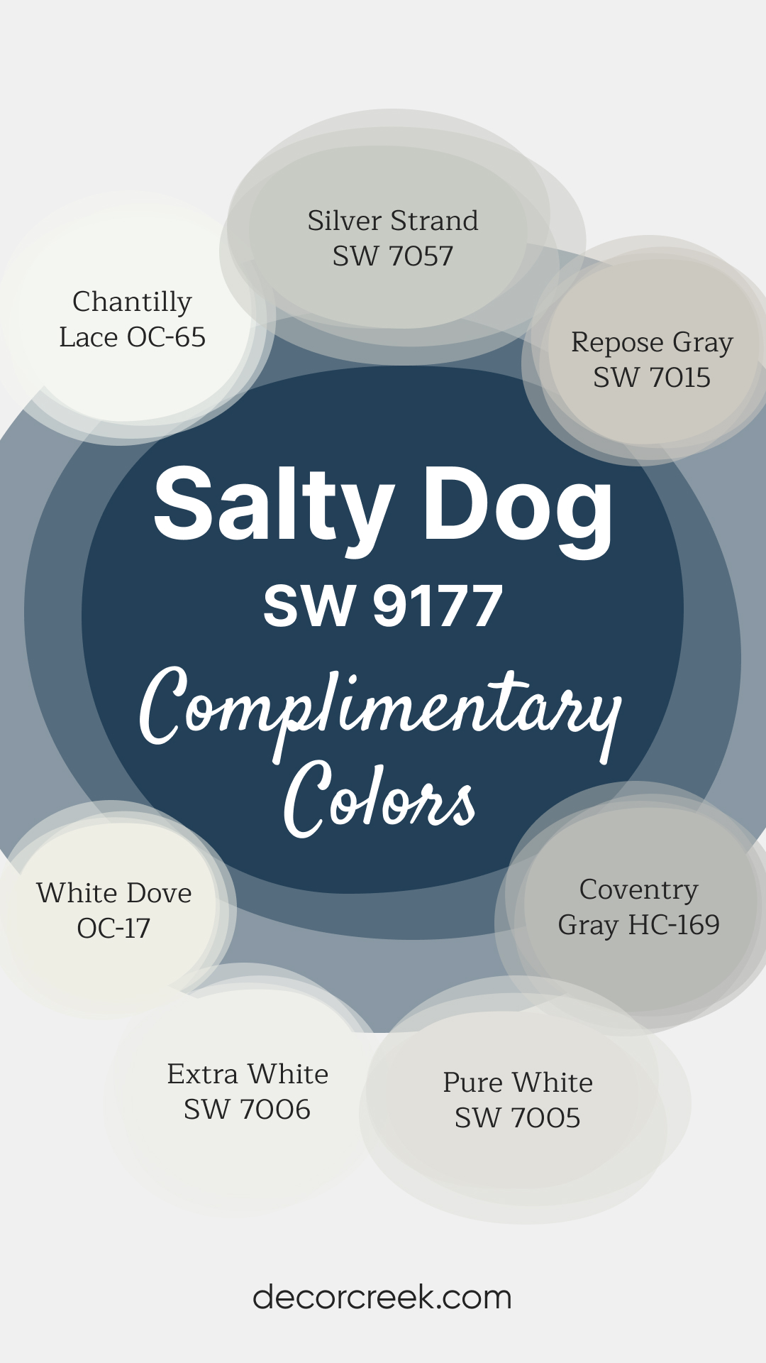 Complimentary Colors for Salty Dog SW-9177 Paint Color by Sherwin-Williams