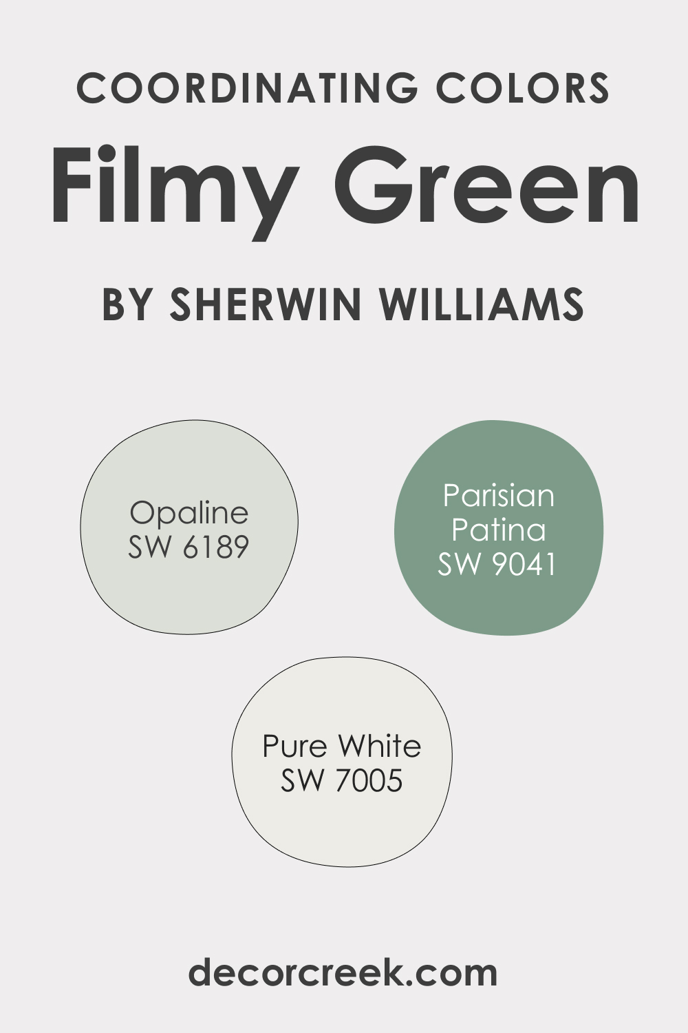 Filmy Green SW 6190 Coordinating Colors