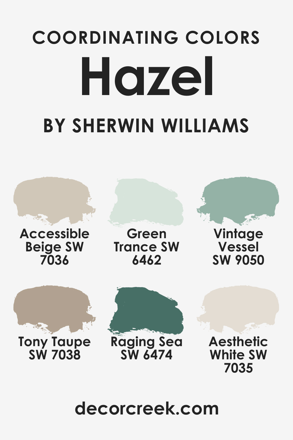 SW 6471 Hazel Paint Coordinating Colors