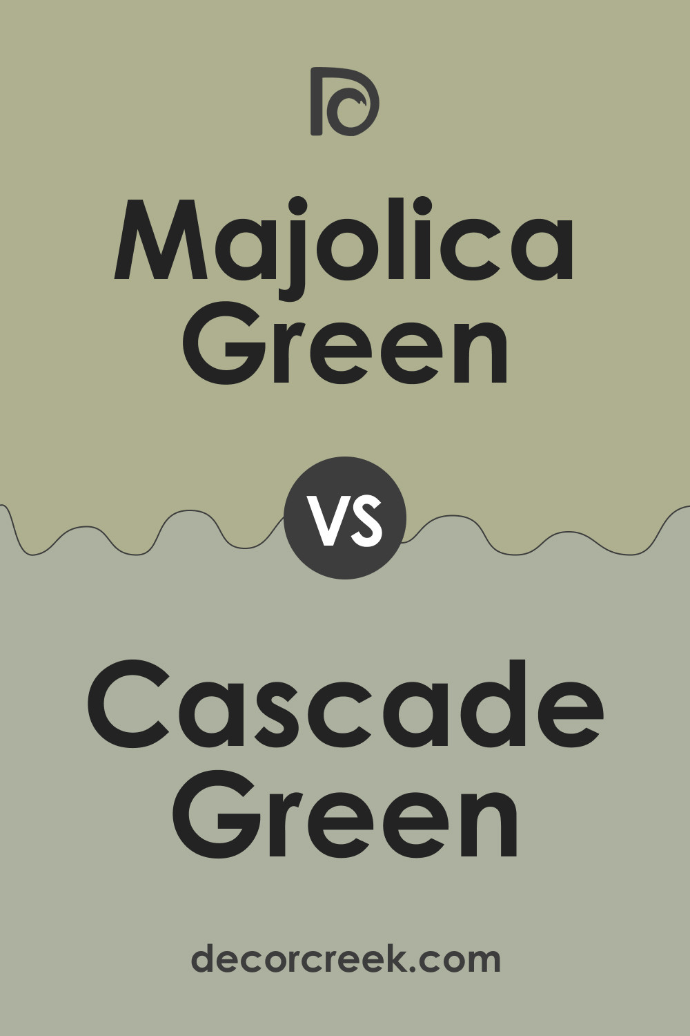 Majolica Green vs Cascade Green