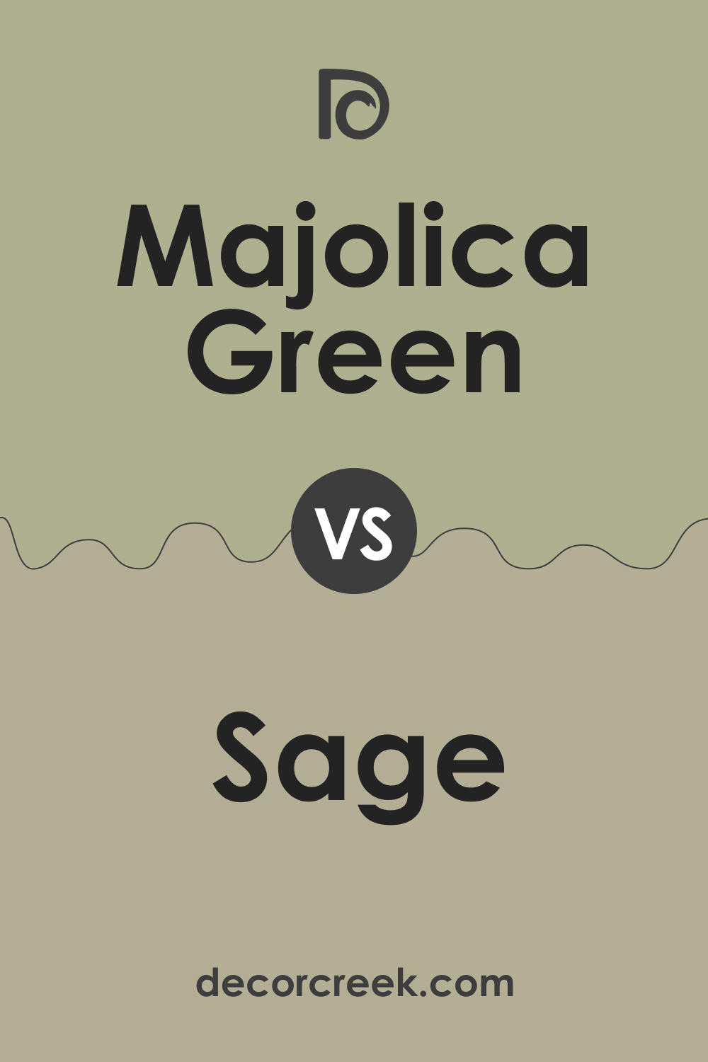 Majolica Green vs Sage