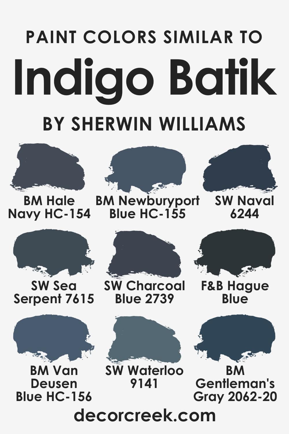 Paint Colors Similar to SW Indigo Batik