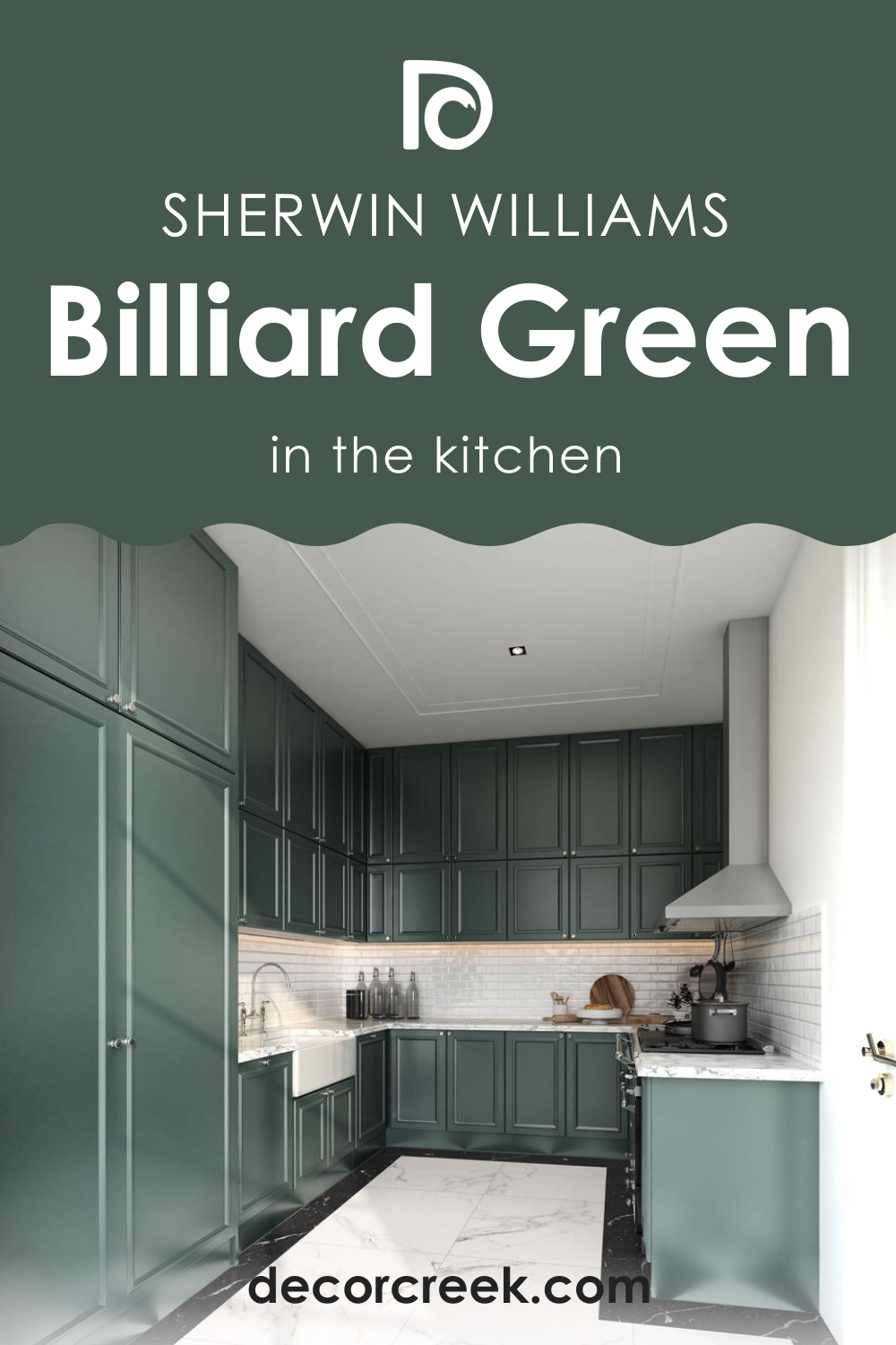 Billiard Green SW 0016 and Kitchen