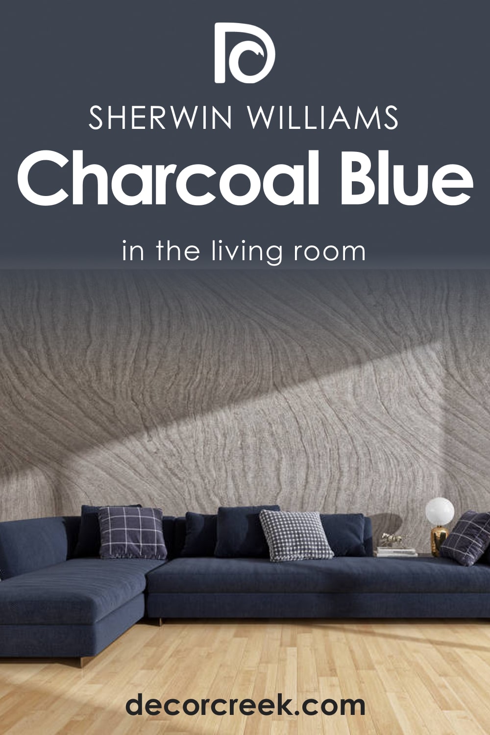 Charcoal Blue SW-2739 in the Living Room
