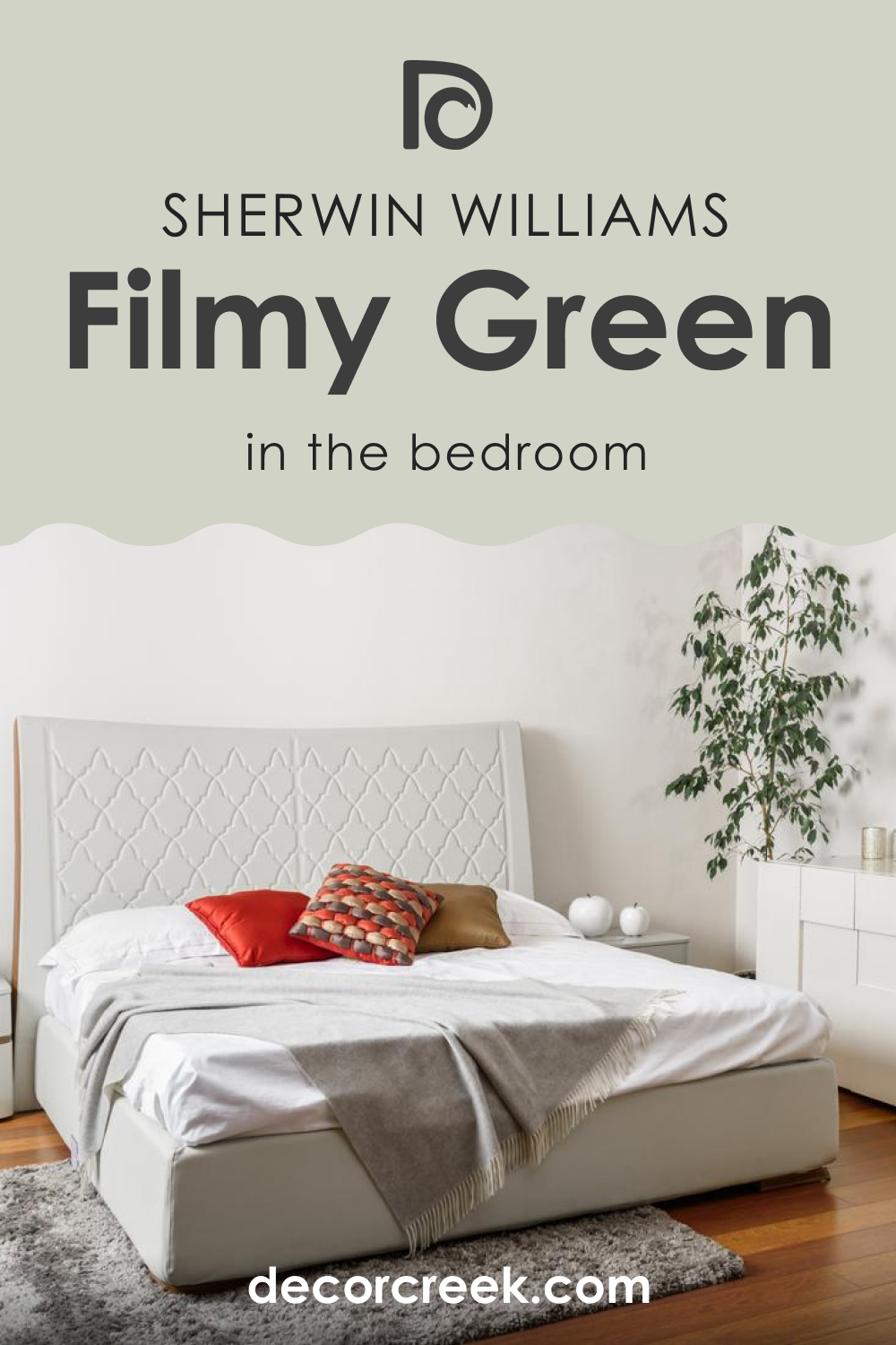 Filmy Green SW 6190 in a Bedroom