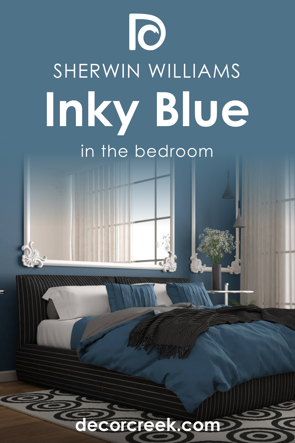 Inky Blue SW 9149 in a Bedroom
