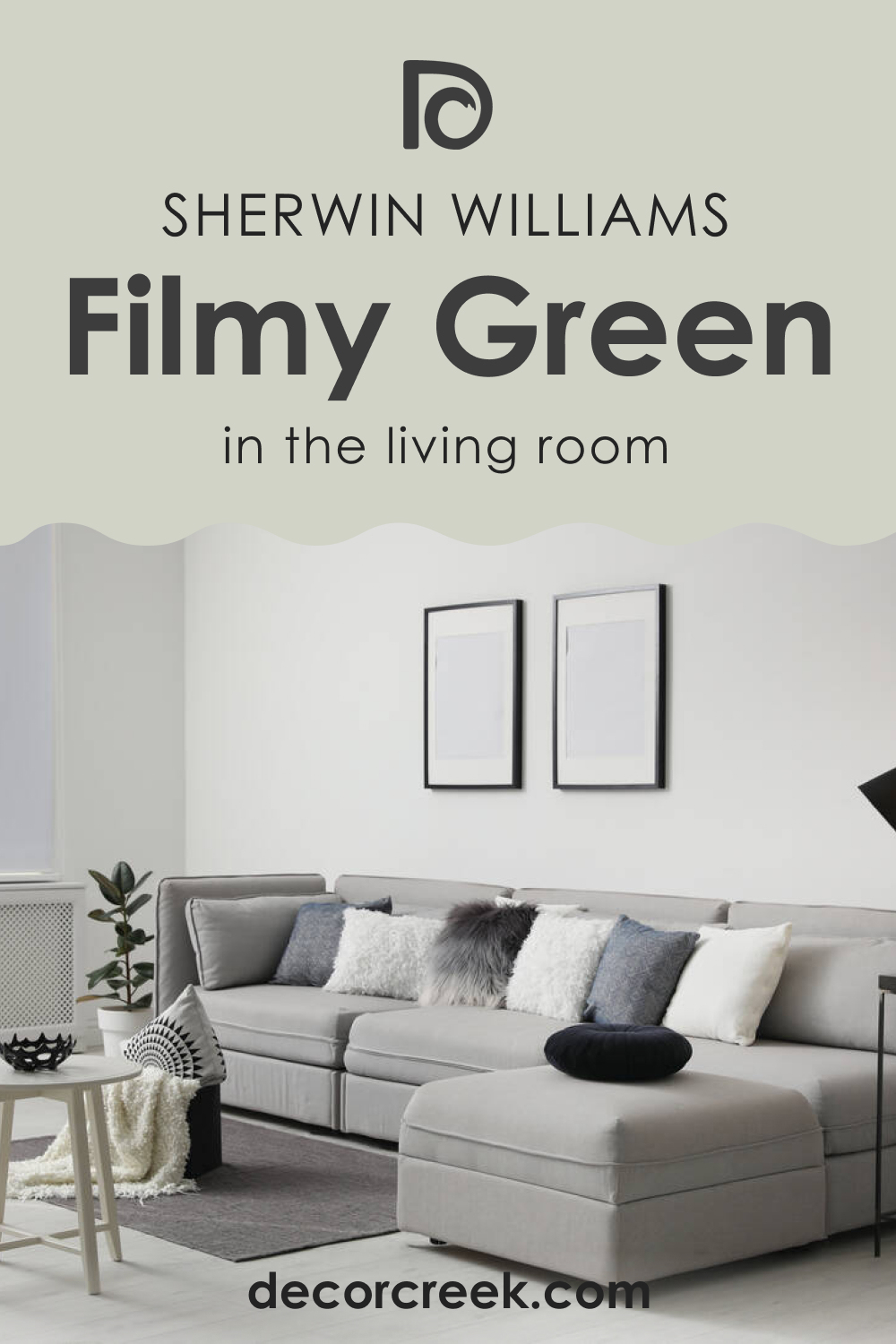 Filmy Green SW 6190 in the Living Room