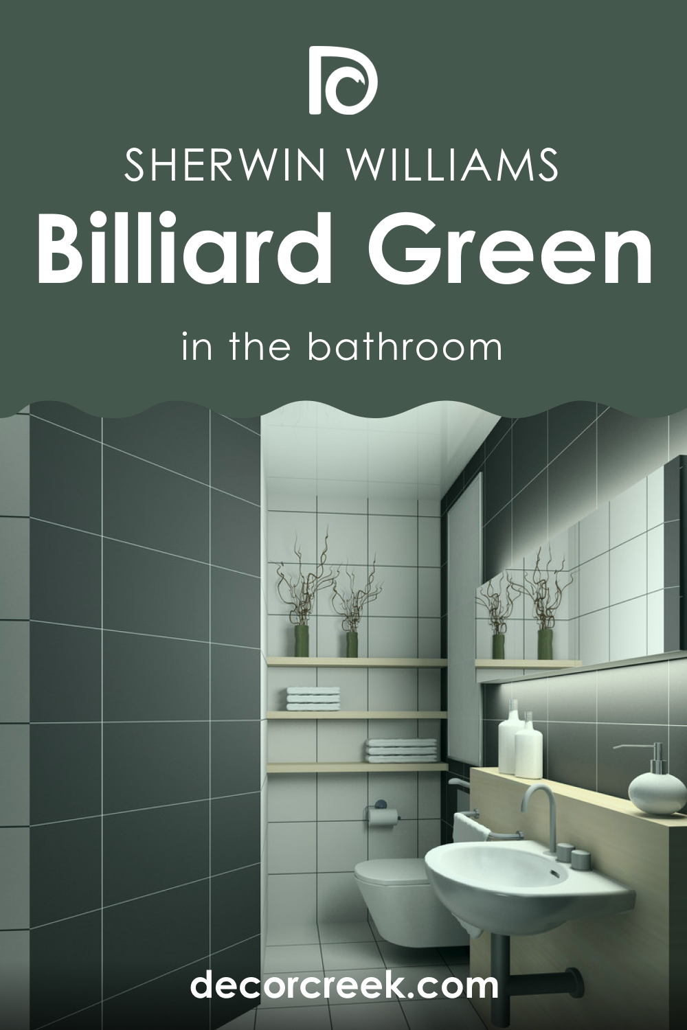 Billiard Green SW 0016 on the Bathroom