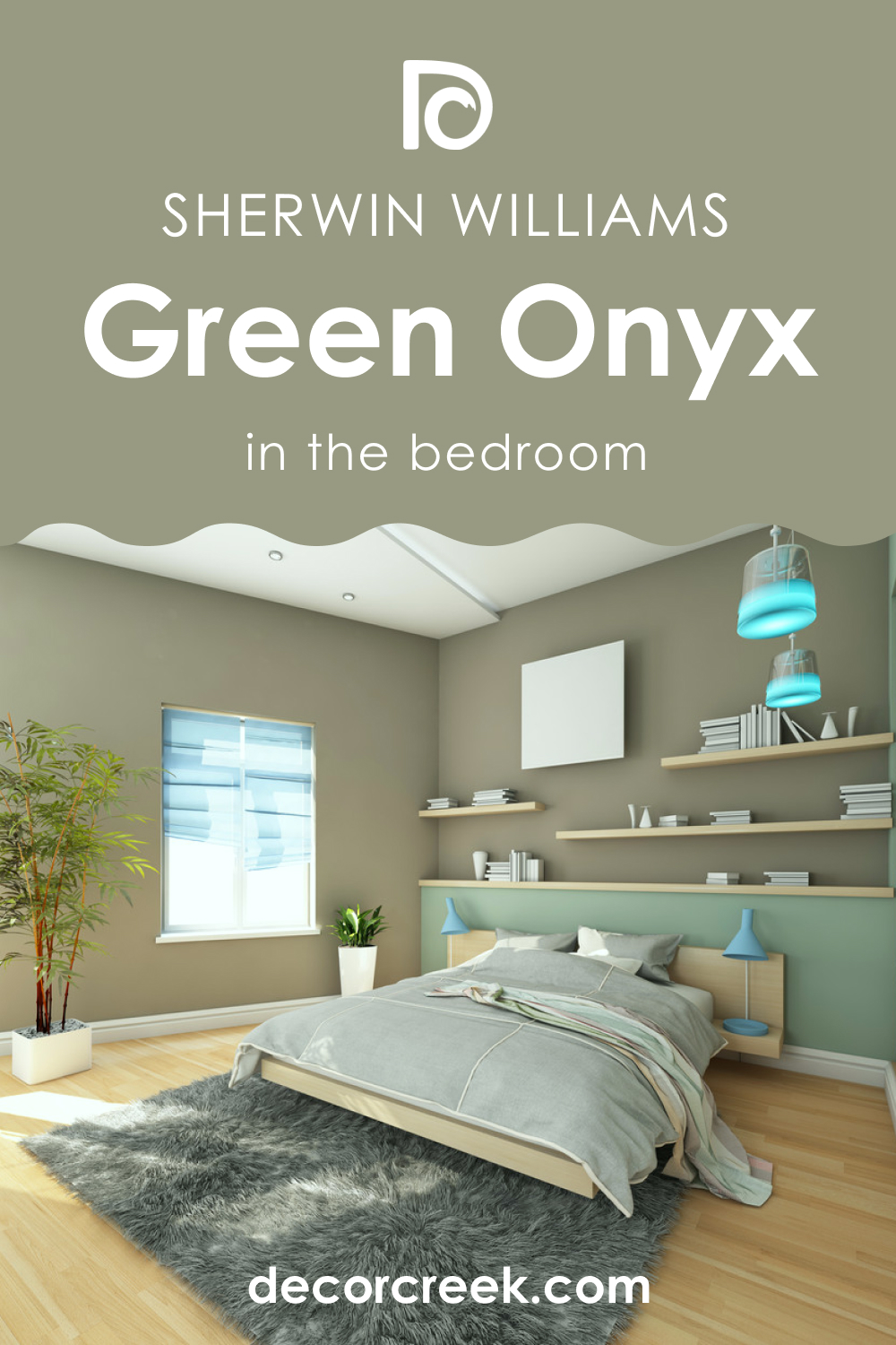 Green Onyx SW 9128 and Bedroom
