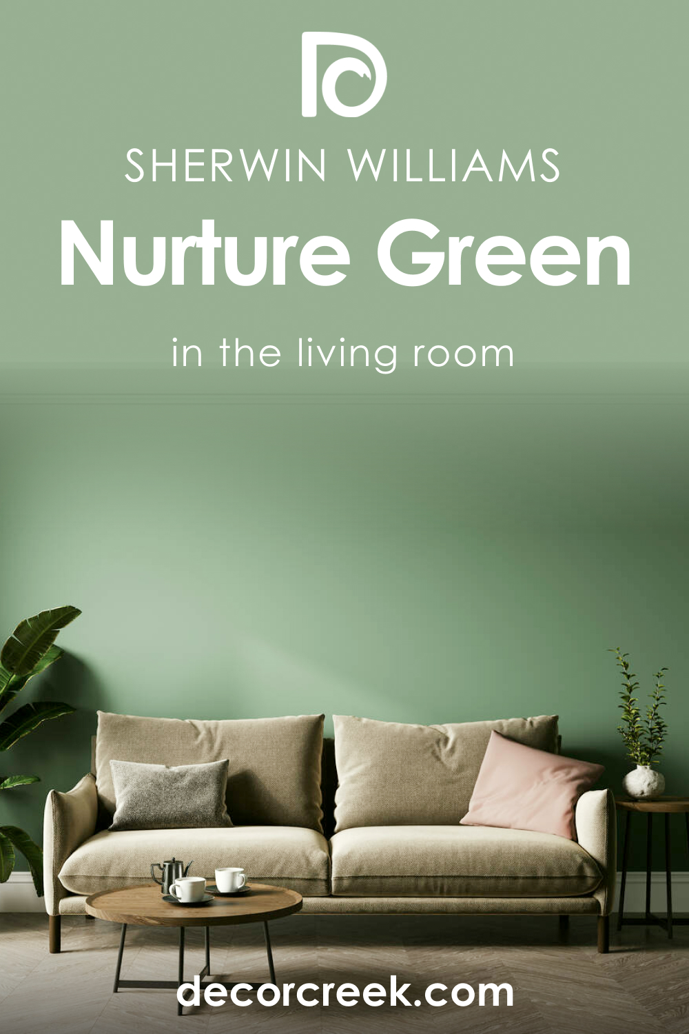 Nurture Green SW 6451 in the Living Room