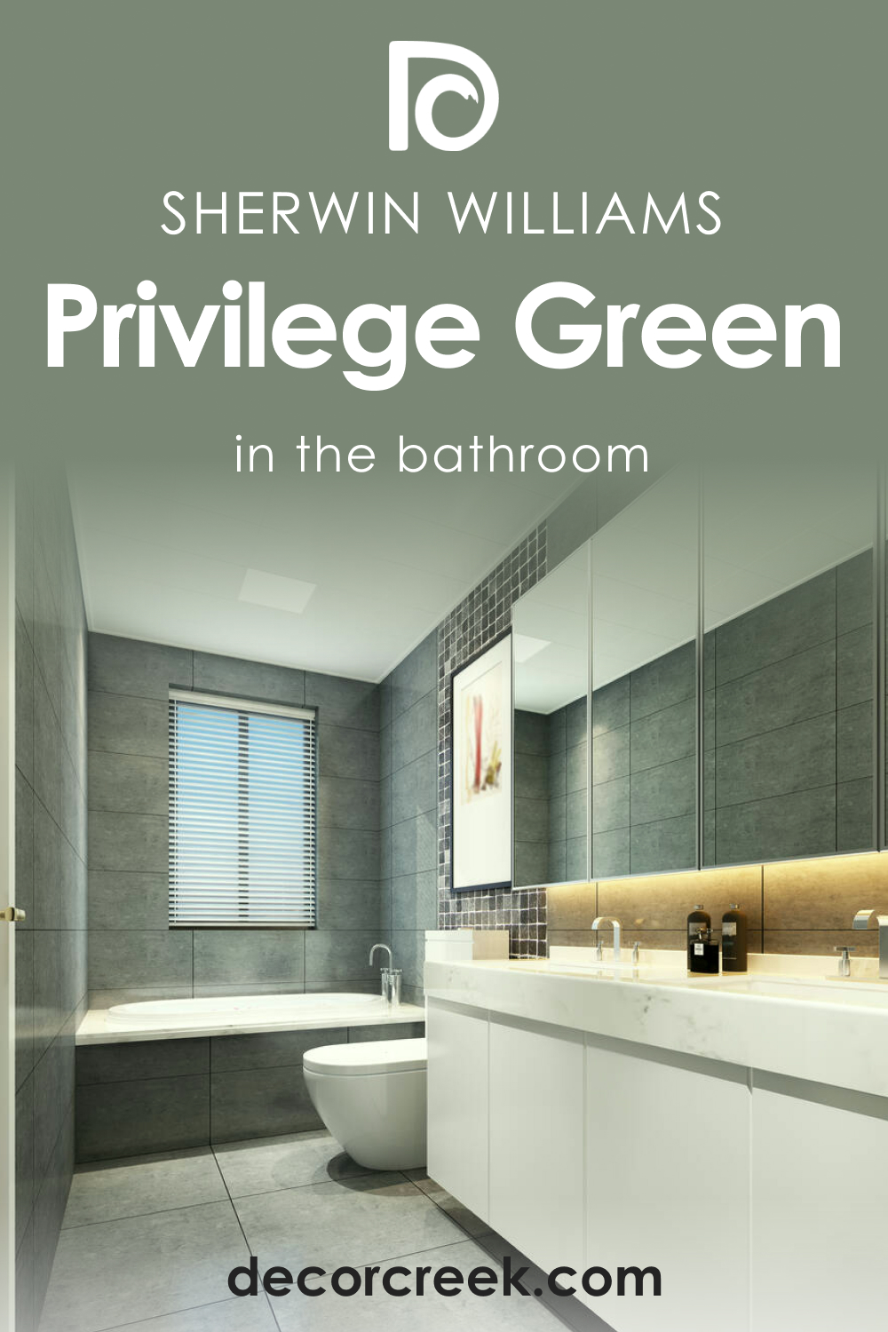 Privilege Green SW 6193 for Bathroom