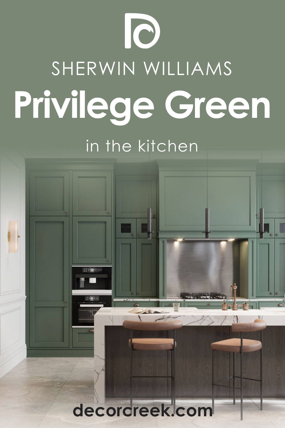 Privilege Green SW 6193 and Kitchen