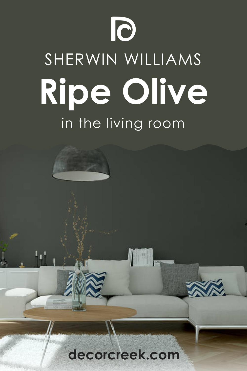 Ripe Olive SW-6209 in the Living Room